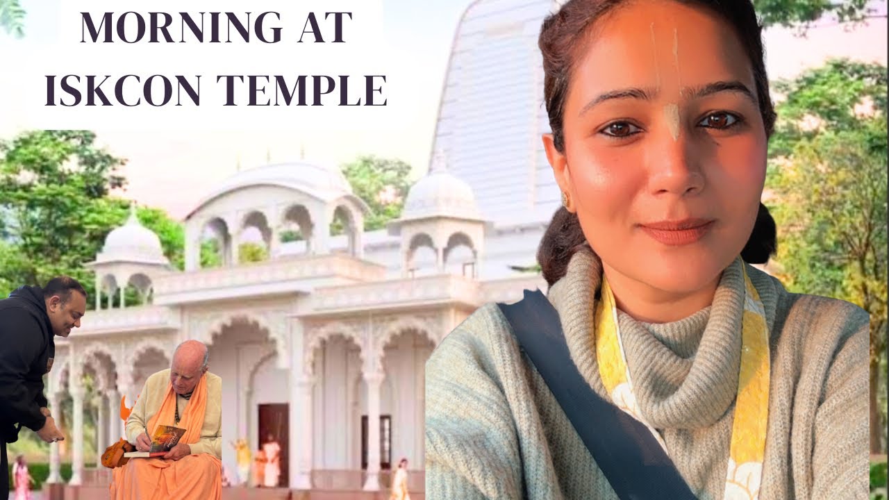 Morning at Iskcon Gurgaon😍 | A beautiful day | Anissha & Adira Vlogs 