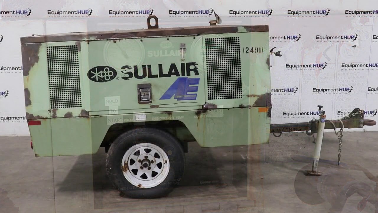 Sullair 185 DPQJD 185 CFM Portable Towable Air Compressor