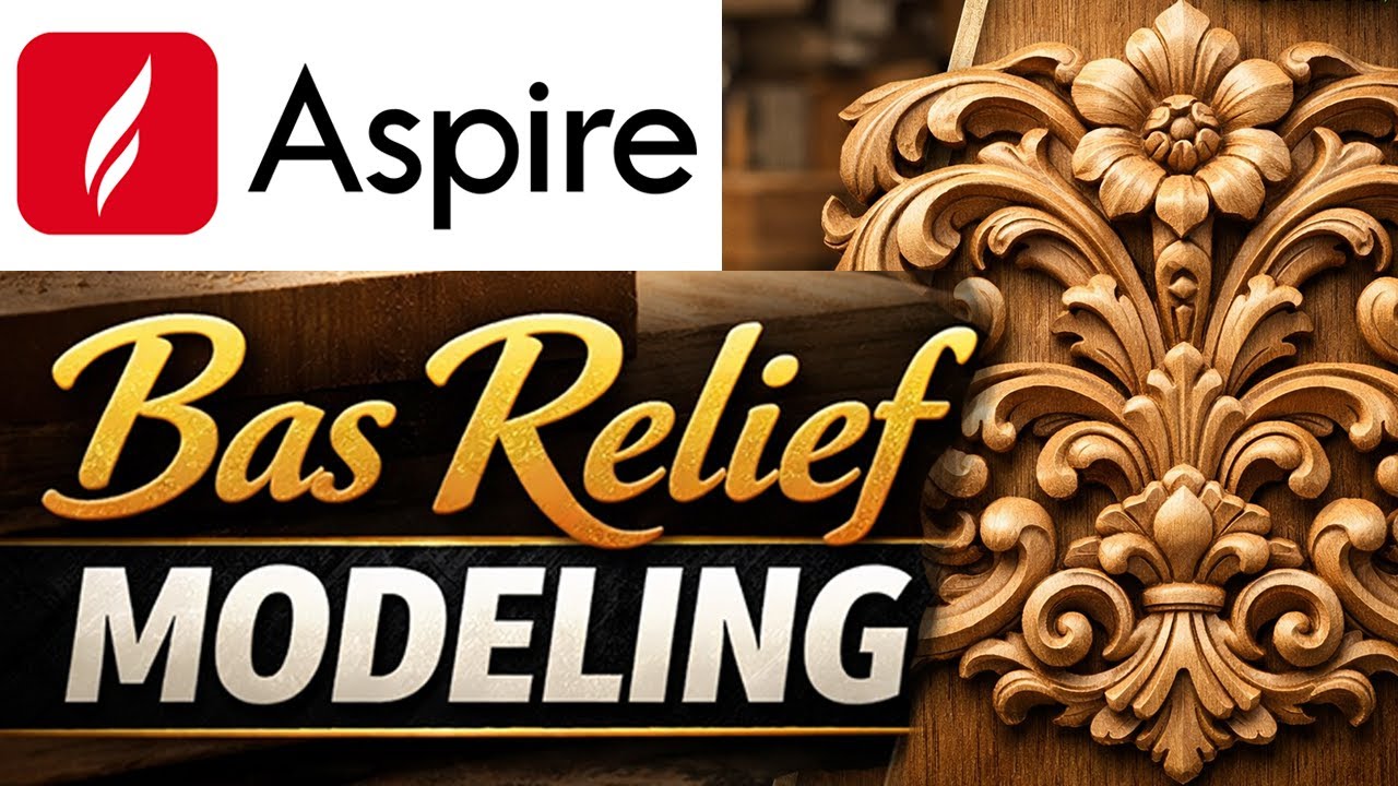 3D Bas Relief in Vectric Aspire – Part 09 | CNC Wood Carving Tutorial