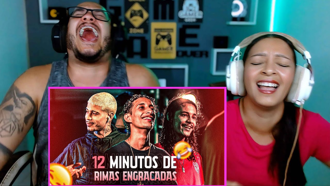 REAGINDO A 12 MINUTOS DE RIMAS ENGRAÇADAS!🤣 PRA DAR REPLAY ⏯️