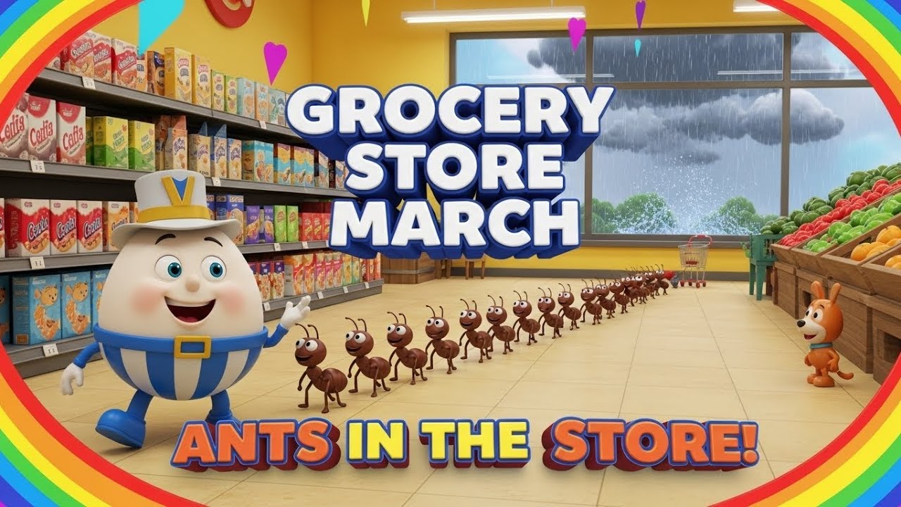 Ants Marching Through the Grocery Store! Humpty Dumpty’s Counting Adventure Nursery Rhymes for Kids