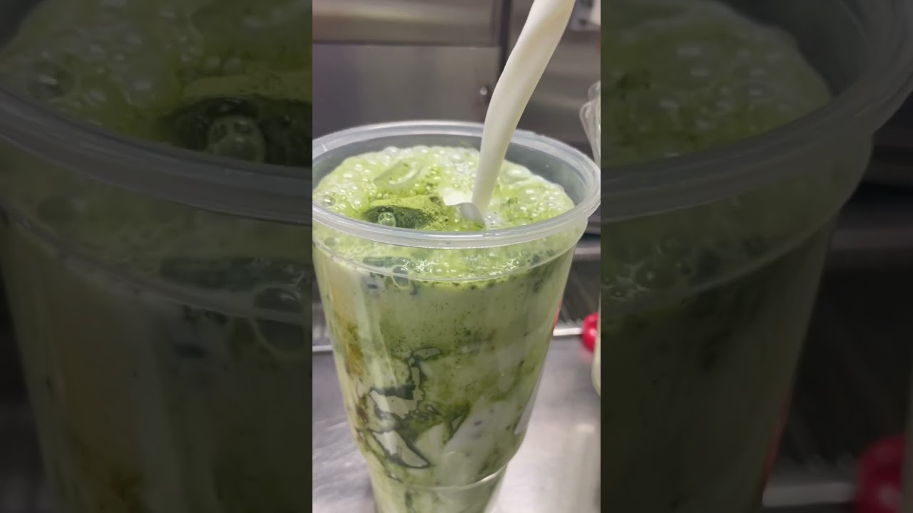How to make Ice matcha Latte Dunkin Donuts