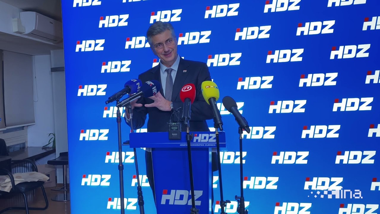 Zajednička sjednica Predsjedništva i Nacionalnog odbora HDZ-a - Plenković, pitanja novinara