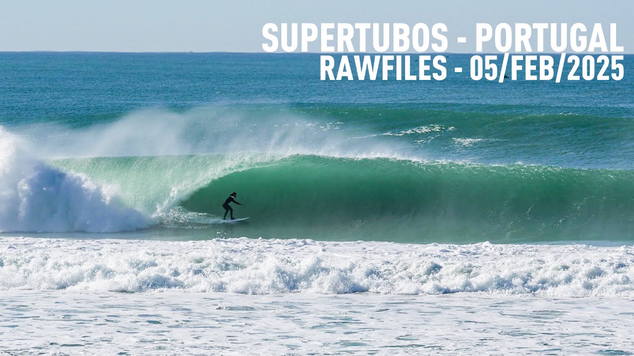 Low Crowds, Heavy Wipeouts, Empty Tubes, Pumping Supertubos, Portugal - RAWFILES - 05/FEB/2025 - 4K