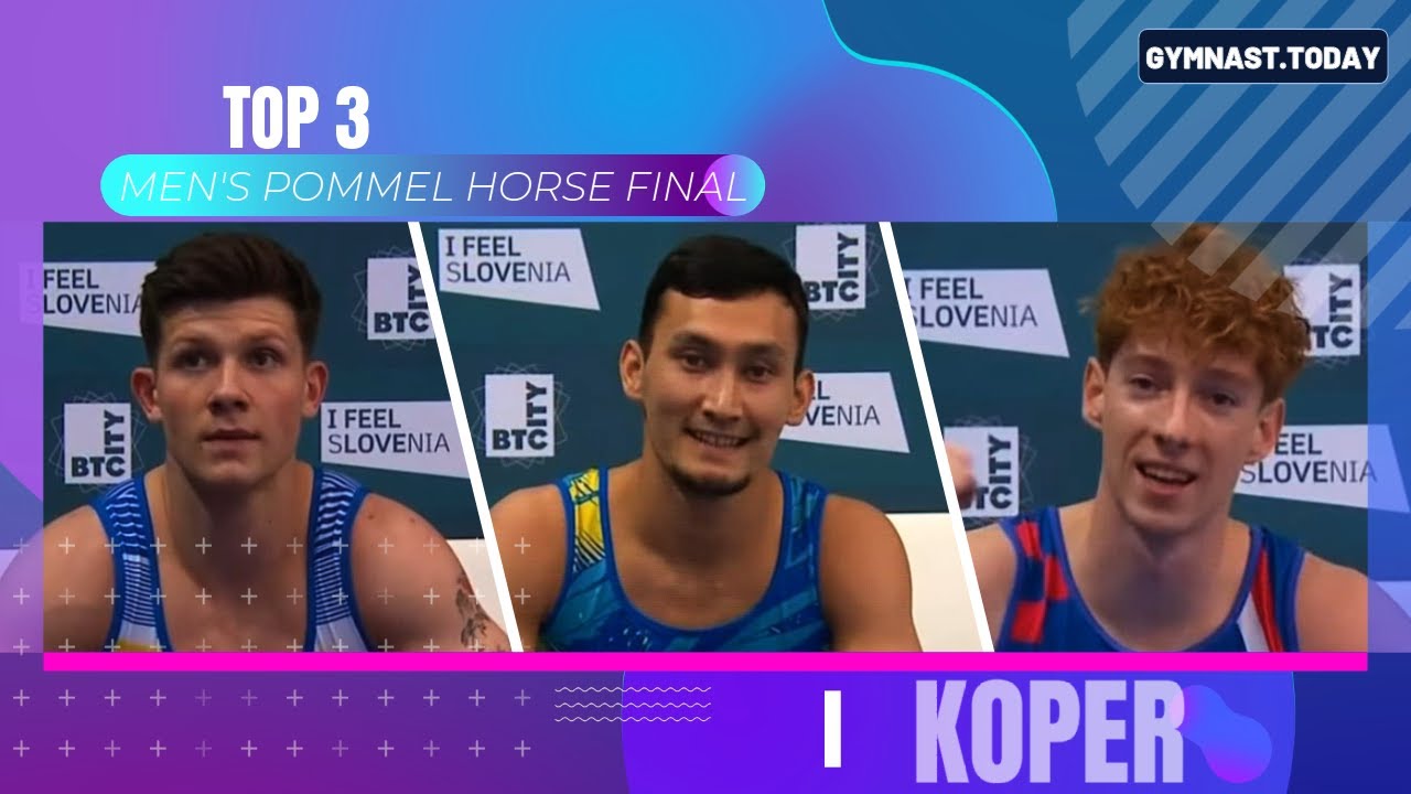 Top 3 in Men's Pommel Horse Final - 2024 Koper Gymnastics World Challenge Cup
