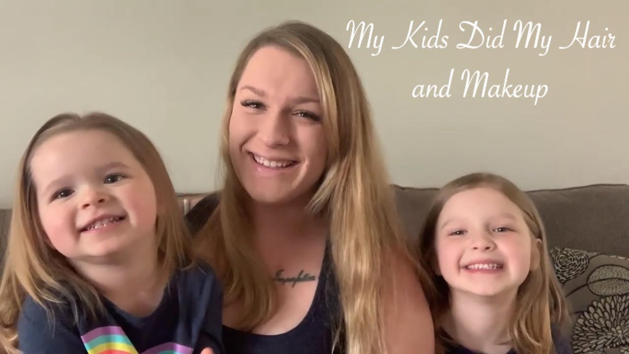 I LET MY KIDS DO MY HAIR AND MAKEUP- HAIR AND MAKEUP TUTORIAL