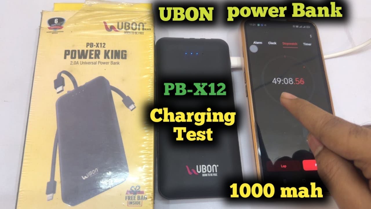 Ubon power bank charging Test PB x12 battery 10000 mah  lene se pehle dekh lo@techimax