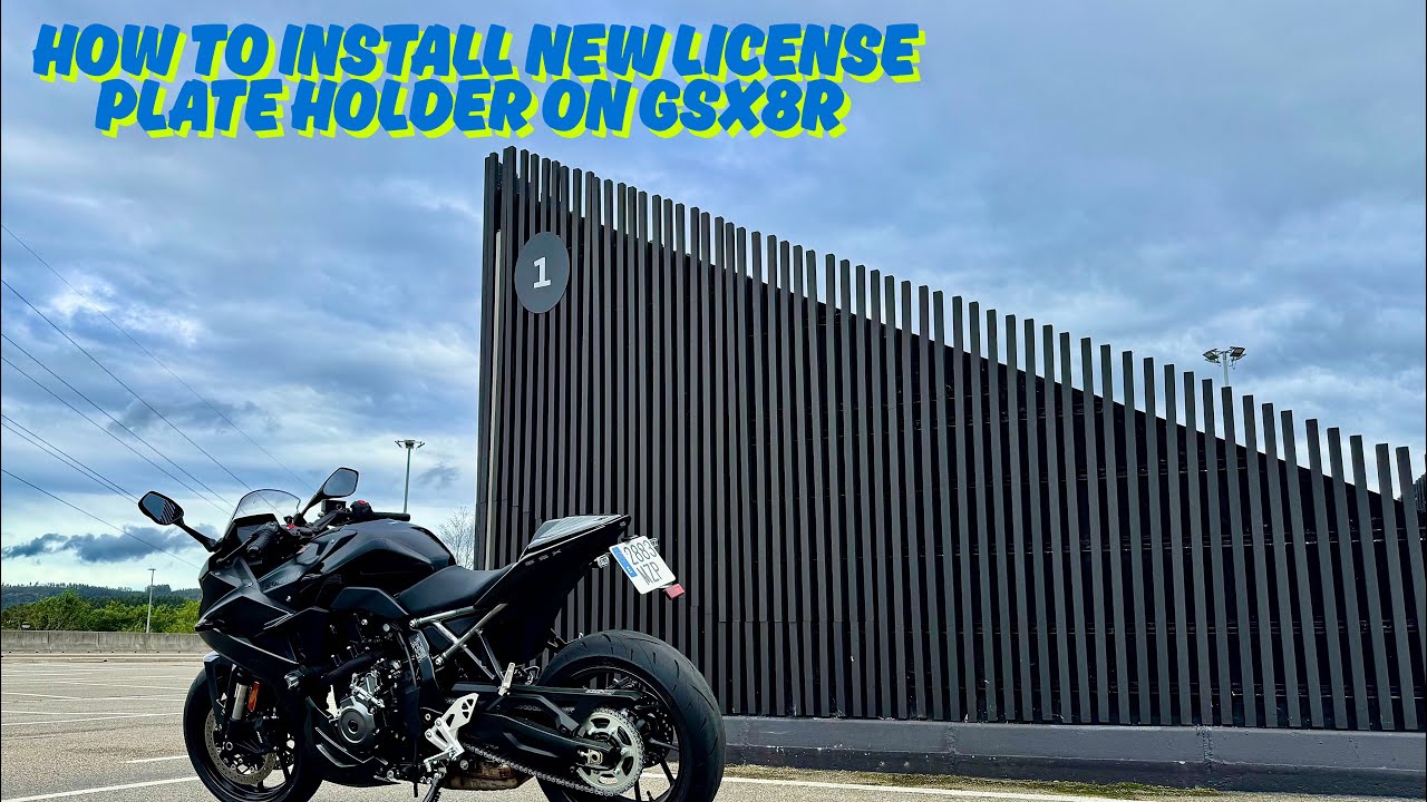 How to install a new license plate holder on Suzuki GSX8R.