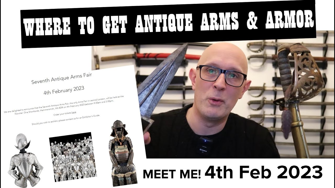 Where to BUY Antique SWORDS & Armor? Antique Arms & Armour Fair, London, 4 February 2023