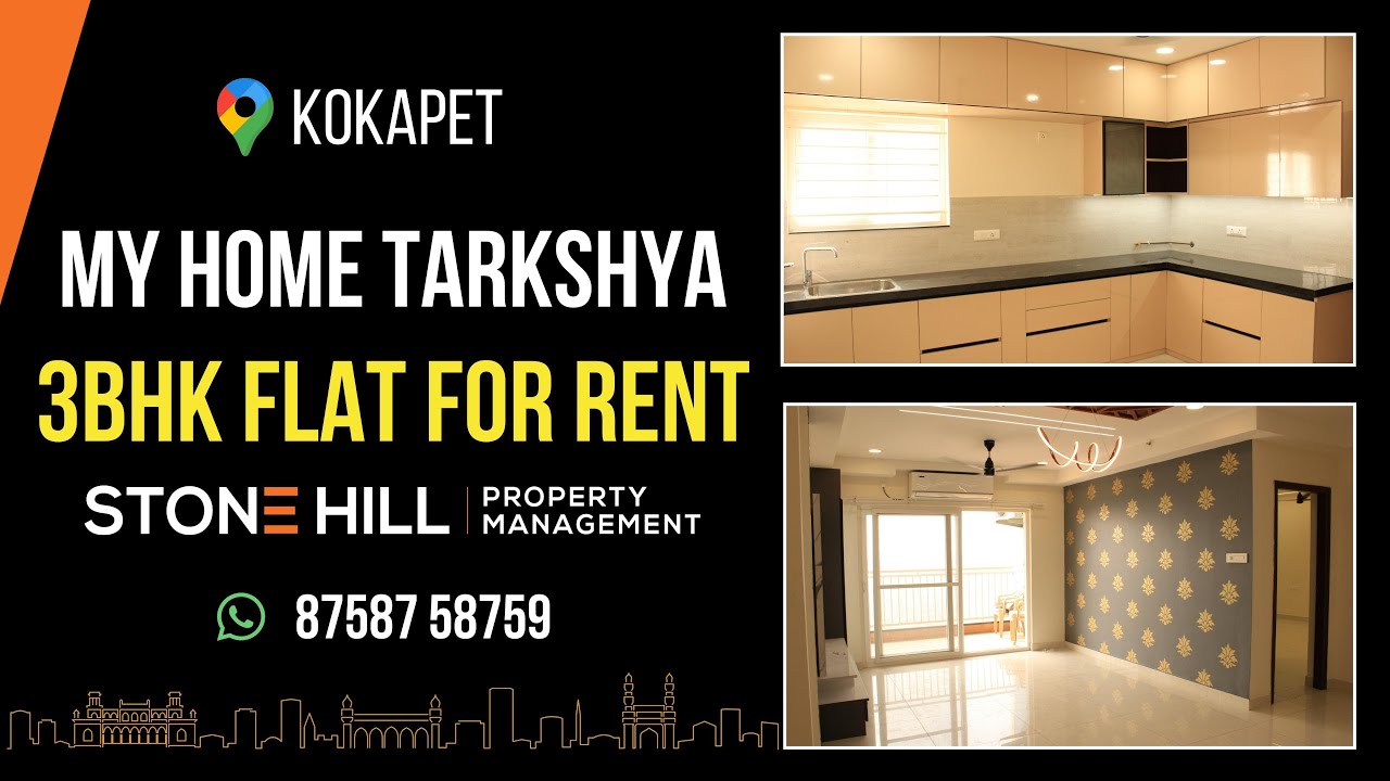 3BHK Flat for Rent My Home Tarkshaya, Kokapet | Semi-Furnished