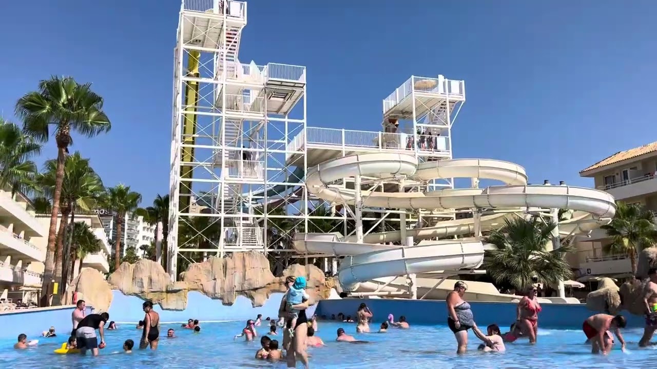 Fergus Club walk in pool near front entrance reception area Magaluf Mallorca