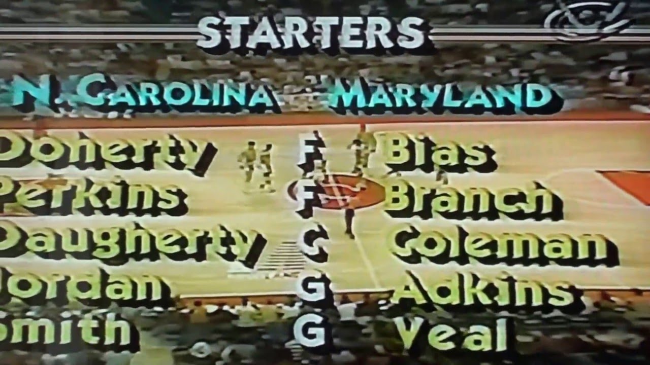 1984 NCAA ACC North Carolina vs Maryland Michael Jordan Len Bias