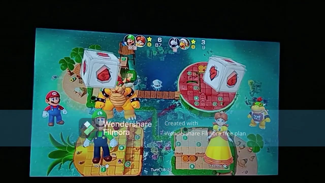 Super Mario Party - Watermelon Walkabout 20 Turns as Luigi & Daisy Part 6: Turns 18-20