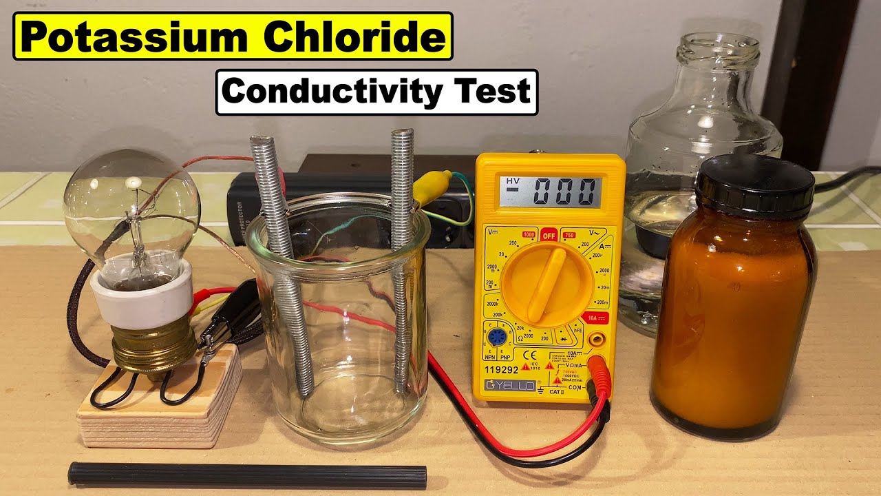 Potassium Chloride KCl water conductivity properties test