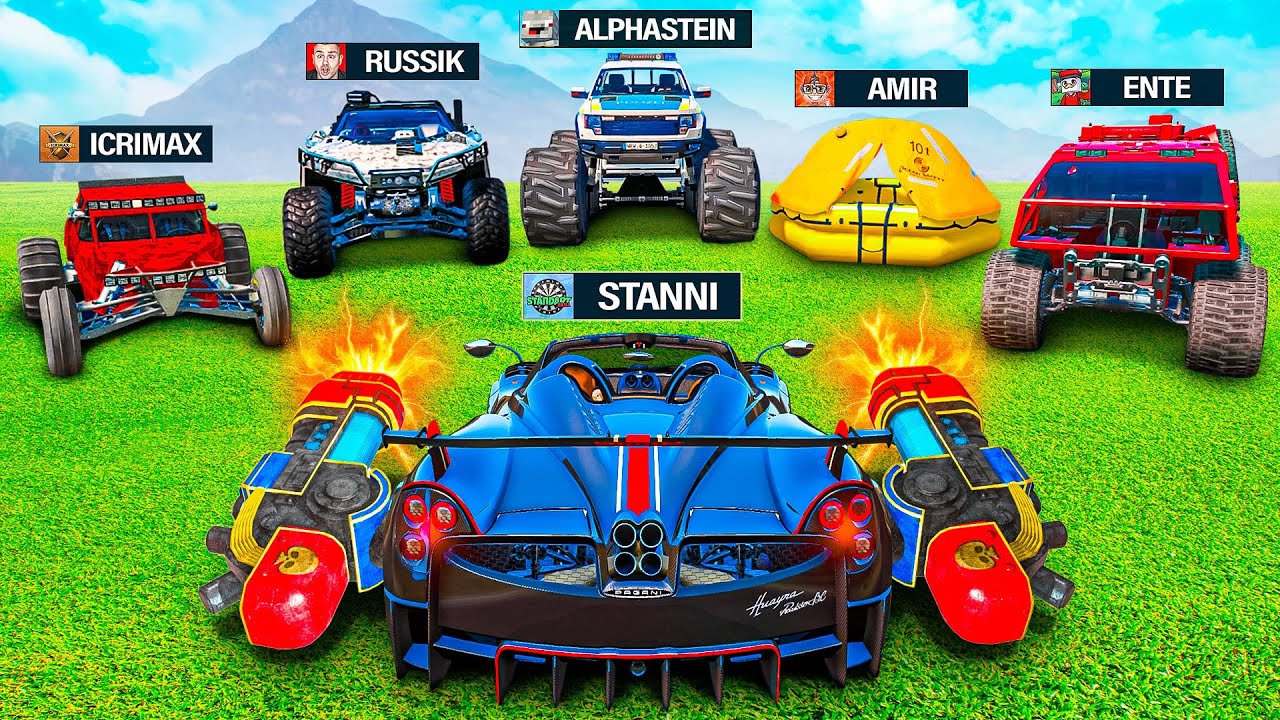 ich JAGE 4 KRIMINELLE YOUTUBER mit ██████ AUTO in GTA 5!