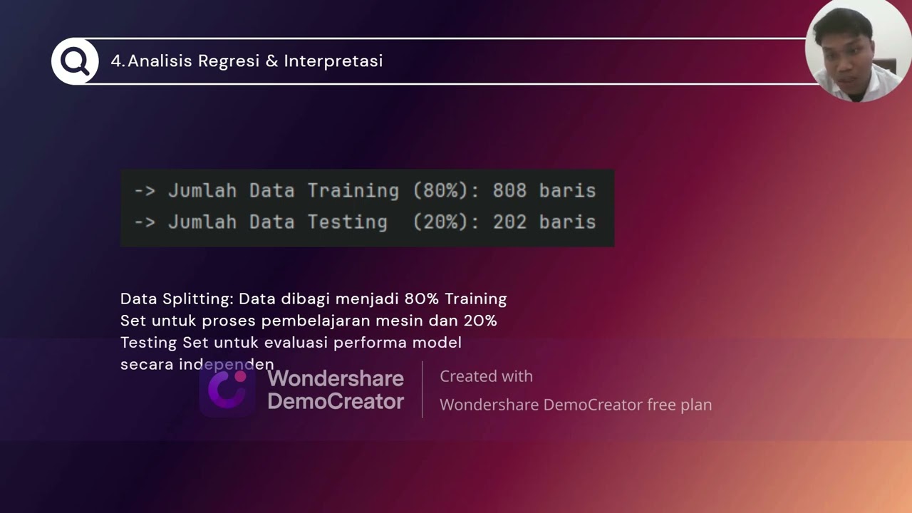 Presentasi Analisis Regresi Linear Rafi Pranata Nugraha 202410370110048