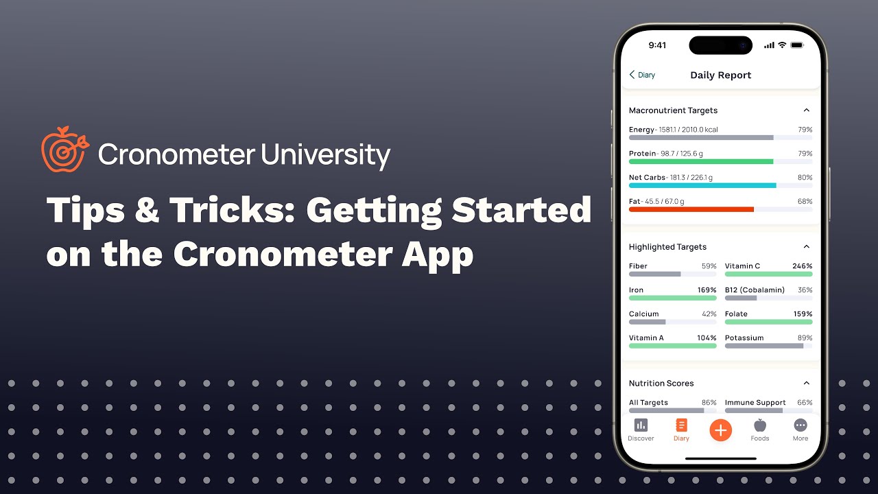 Tips & Tricks: Getting Started On The Cronometer App