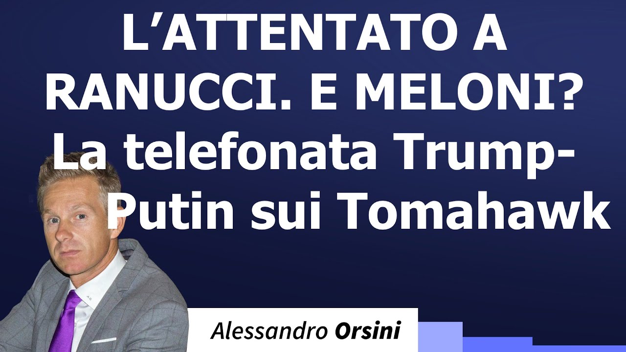 L'attentato a Ranucci. E Meloni? Telefonata Trump-Putin sui tomahawk