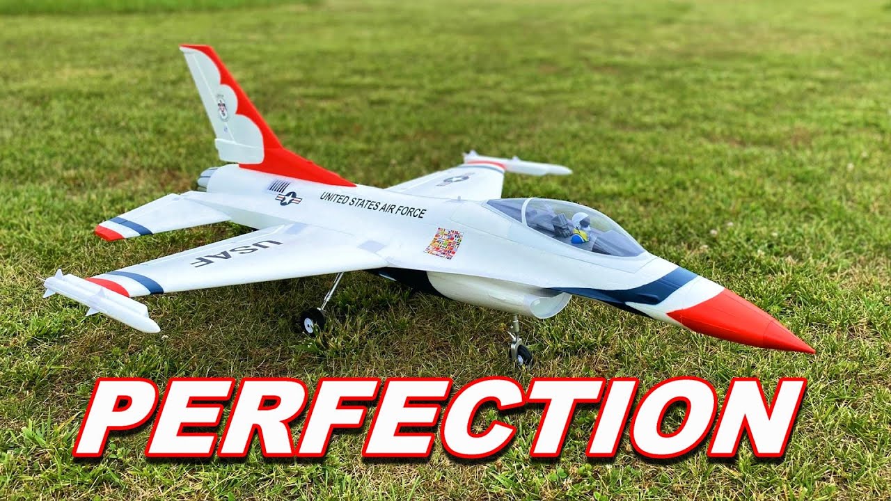FAST! F-16 Thunderbirds RC Fighter Jet - INCREDIBLY PERFECT Warbird! - TheRcSaylors