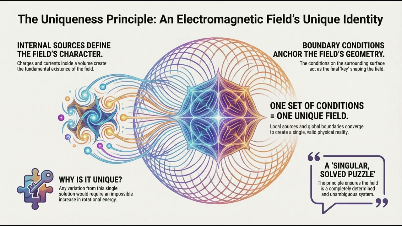 How Sources and Boundaries Lock Electromagnetic Fields