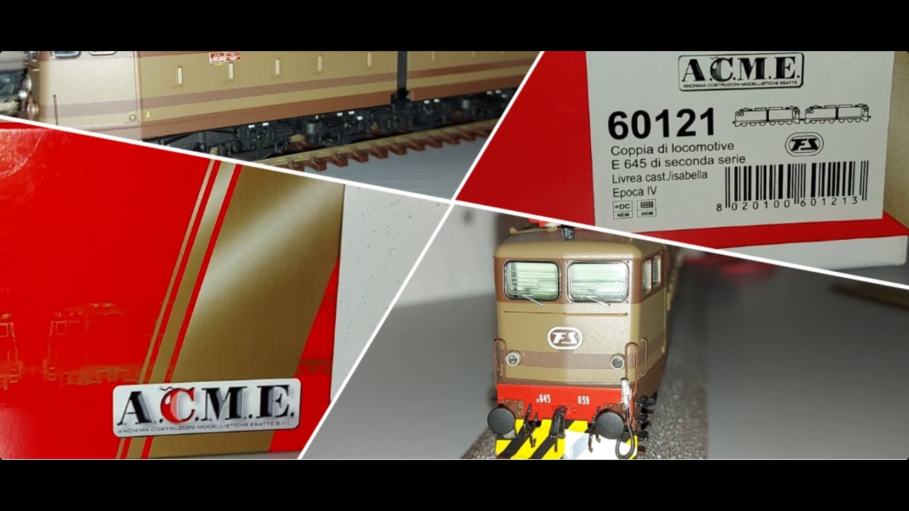 Coppia di E 645 di seconda serie livrea castano / Isabella cod.60121 by A.C.M.E epoca IV UNBOXING