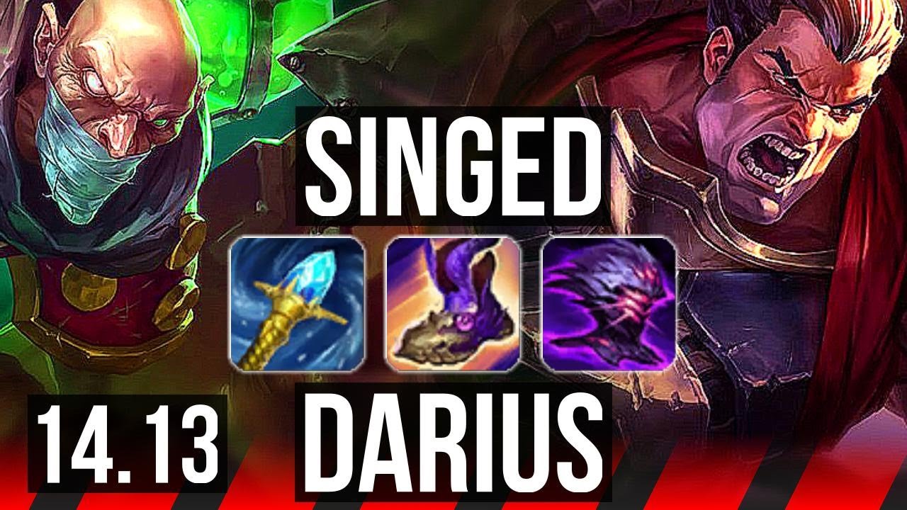 SINGED vs DARIUS (TOP) | 7/1/15, 67% winrate, Godlike | BR Master | 14.13