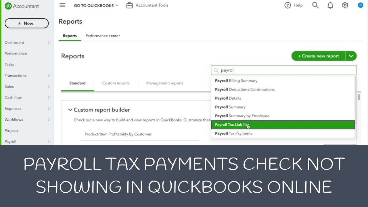 Payroll Tax Payments Check Not Showing in QuickBooks Online