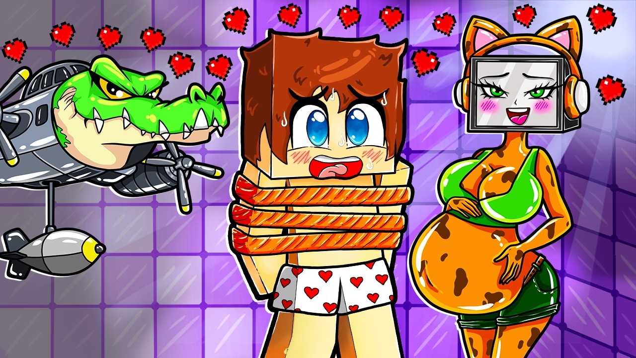 Я СТАЛ ПАПОЙ СУМАСШЕДШЕЙ ТВ ДЕВУШКИ В МАЙНКРАФТ! КРАСЯ CAT TV WOMANN MINECRAFT
