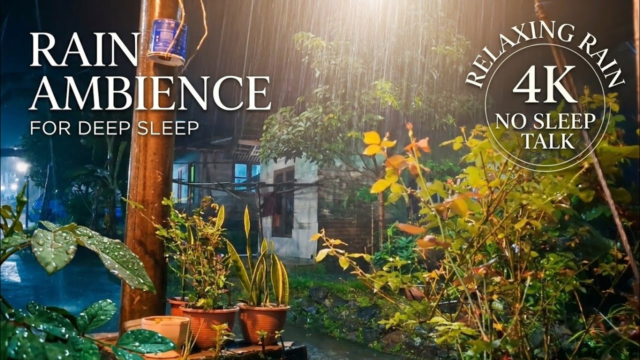 Rainy Night in the Backyard for Deep Sleep & Insomnia ⛈️🌙