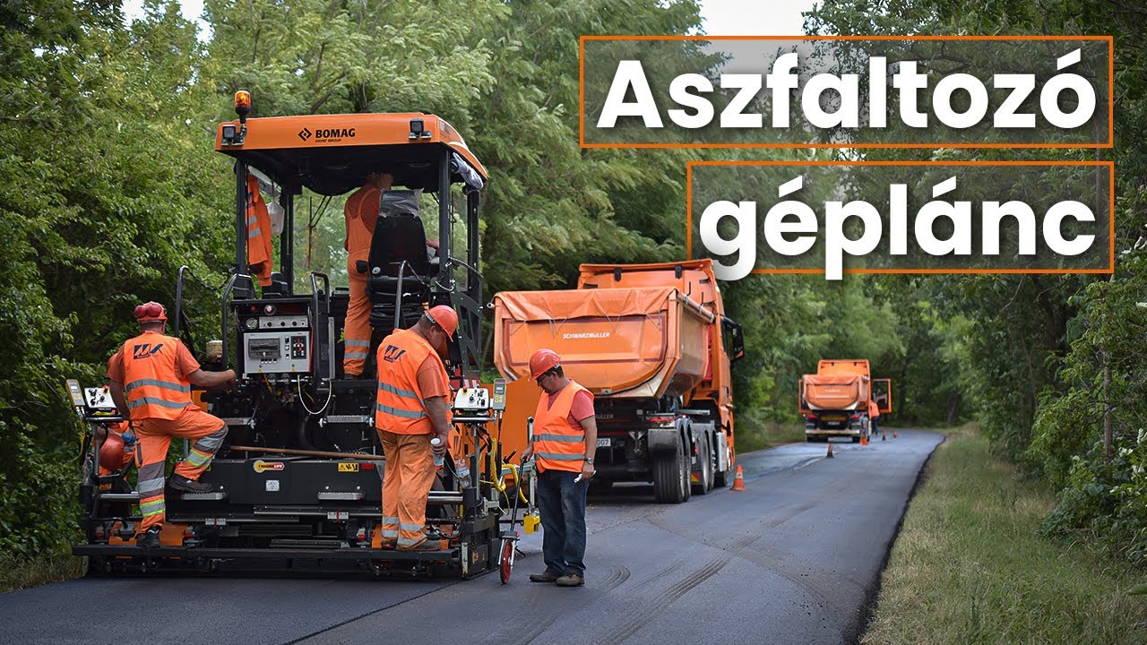 Új közutas aszfaltozó géplánc első bevetése
