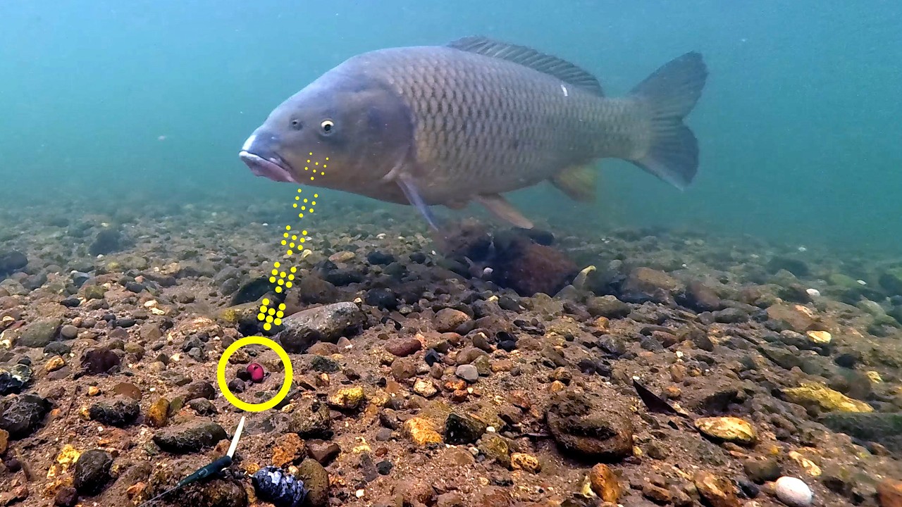 Found a carp route! Placed bait there!