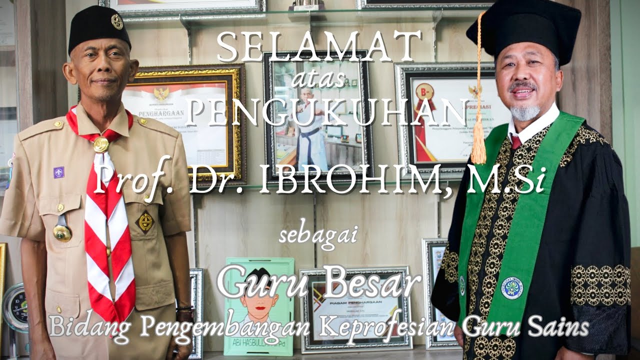 Selamat Kepada Prof. Dr. Ibrohim, M.Si sebagai Guru Besar Bidang Pengembangan Keprofesian Guru Sains