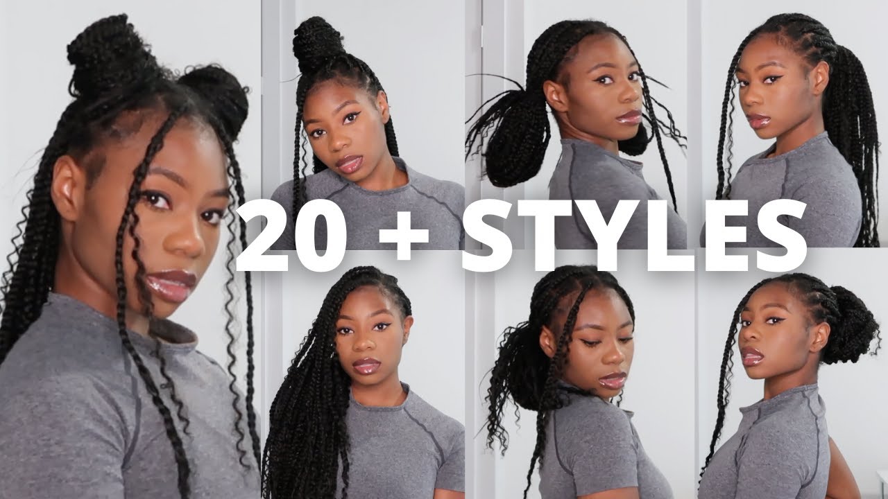 HOW TO STYLE BOX BRAIDS | 20+ WAYS TO STYLE BRAIDS | GODDESS BRAIDS | EASY BOX BRAID HAIRSTYLES