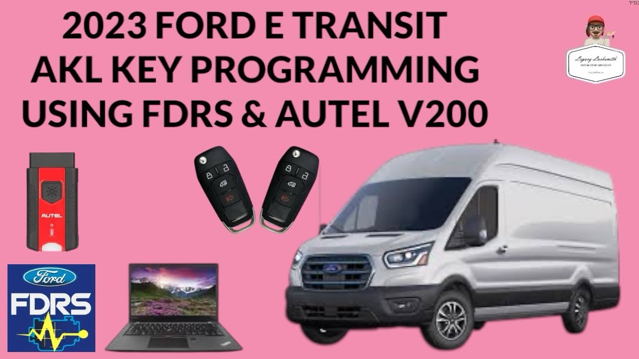 HOW TO PROGRAM A KEY ON ALL KEYS LOST 2023 FORD E TRANSIT USING FDRS & AUTEL V200