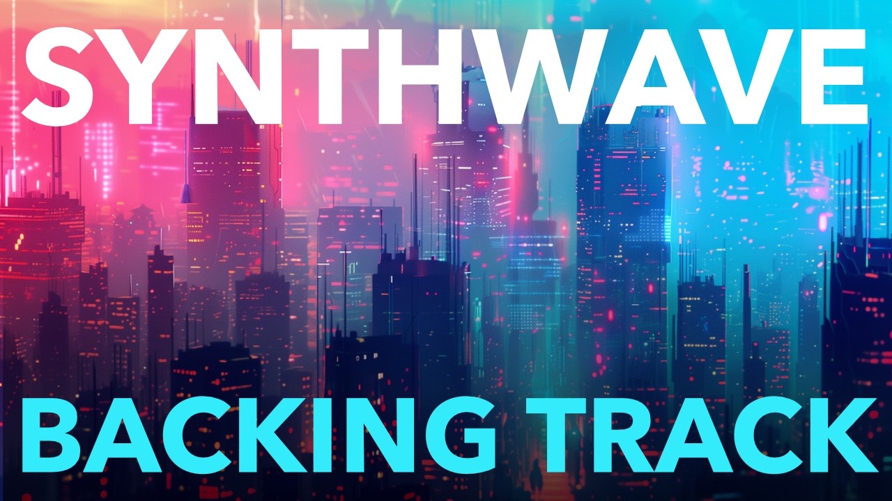 Synthwave Backing Track For Guitar In A Minor – Improvise Your Own Solo