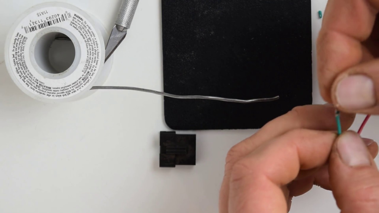 Installing JST-SM male connector without crimper