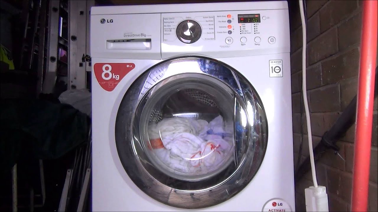 LG F1222TD Direct Drive Washing Machine : cotton 95 medic rinse + intensive