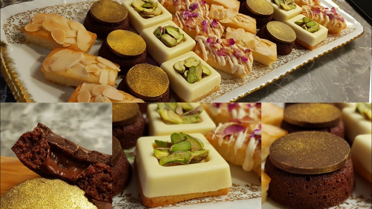 بلاطو فينونسيي بريستيج 4 شكيلات من خليط واحد رائعة شكلا و مذاقا 👌 Financiers aux amandes prestige