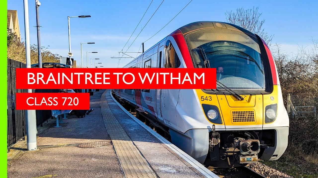 Braintree to Witham | Greater Anglia Class 720 | Realtime