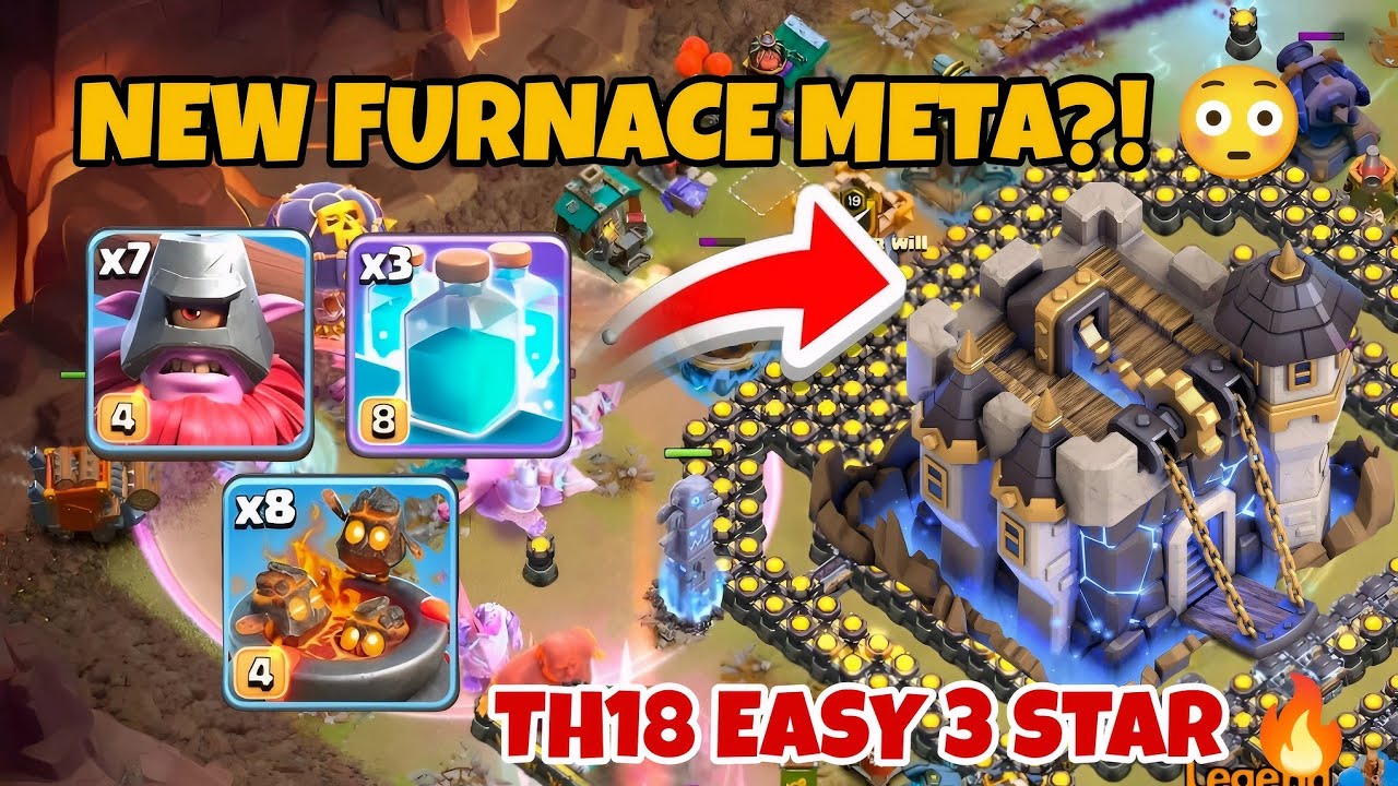 TH18 Best Funnel Strategy 🔥 | Furnace + Core Thrower Push ✅ | legend league army 👌