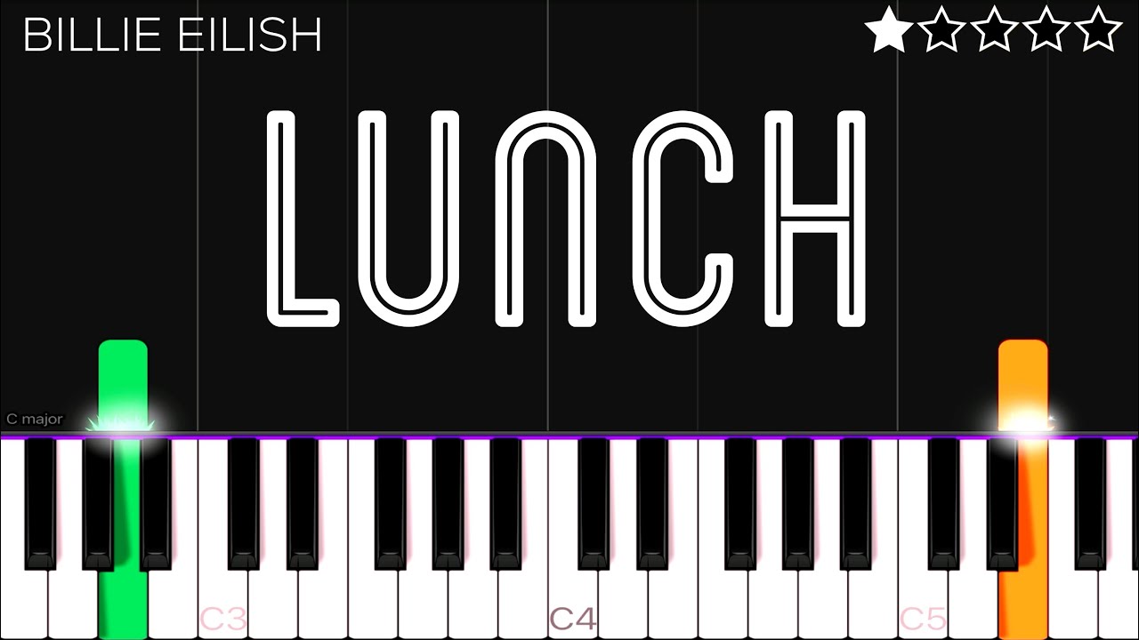 Billie Eilish - LUNCH | EASY Piano Tutorial