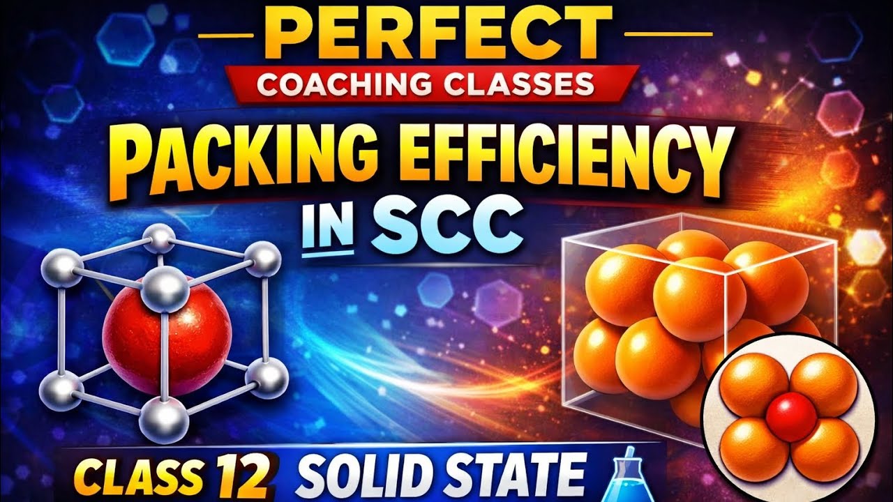 What is the % efficiency of scc ??? #cubic# crystal solid state physics #education.#mcq 