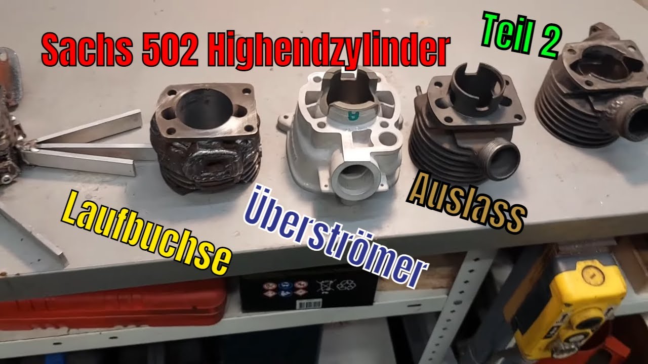 Sachs 502 Highendzylinder Teil 2 Überströmer/Zylinderlaufbuchse