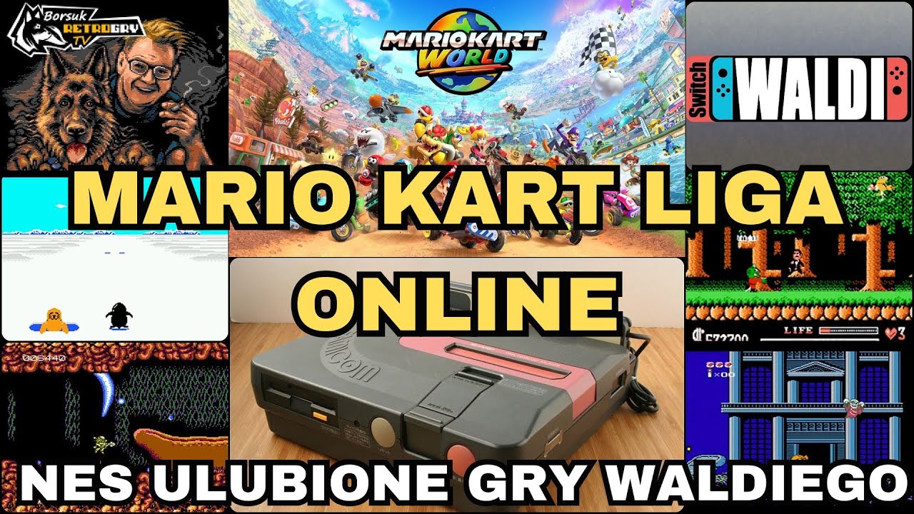 Borsuk Retro Gry TV: MARIO KART LIGA ONLINE #2 + NES  / FAMICOM / PEGASUS - Ulubione Gry WALDIEGO #3