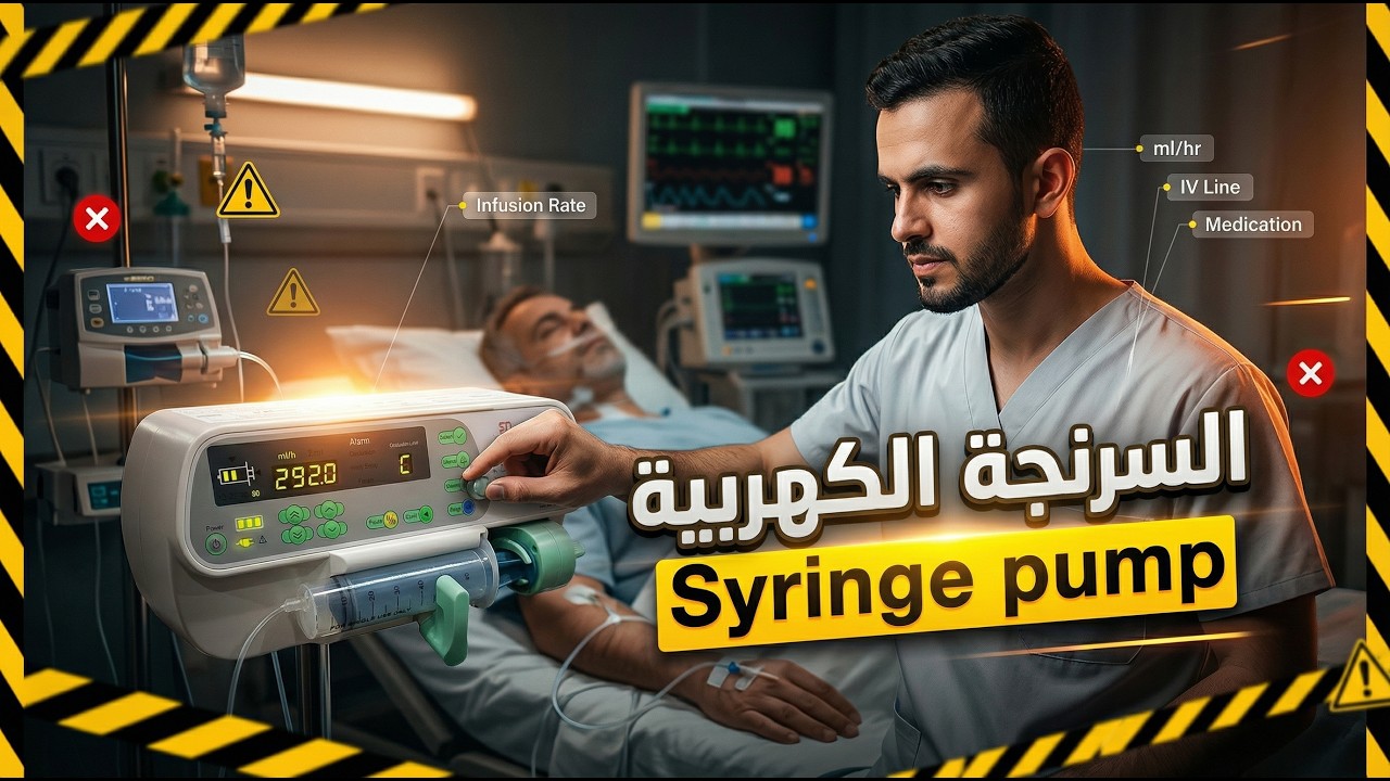 أجهزة وأدوات طبية | (18) إزاي تشغل وتتعامل مع السرنجة الكهربية - SINOMDT Syringe Pump؟