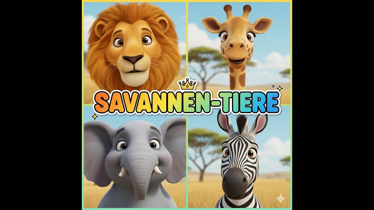 Die GROSSE Savannen-Parade! 🦁 Alle Tiernamen und Geräusche | Zusammenschnitt für Kinder