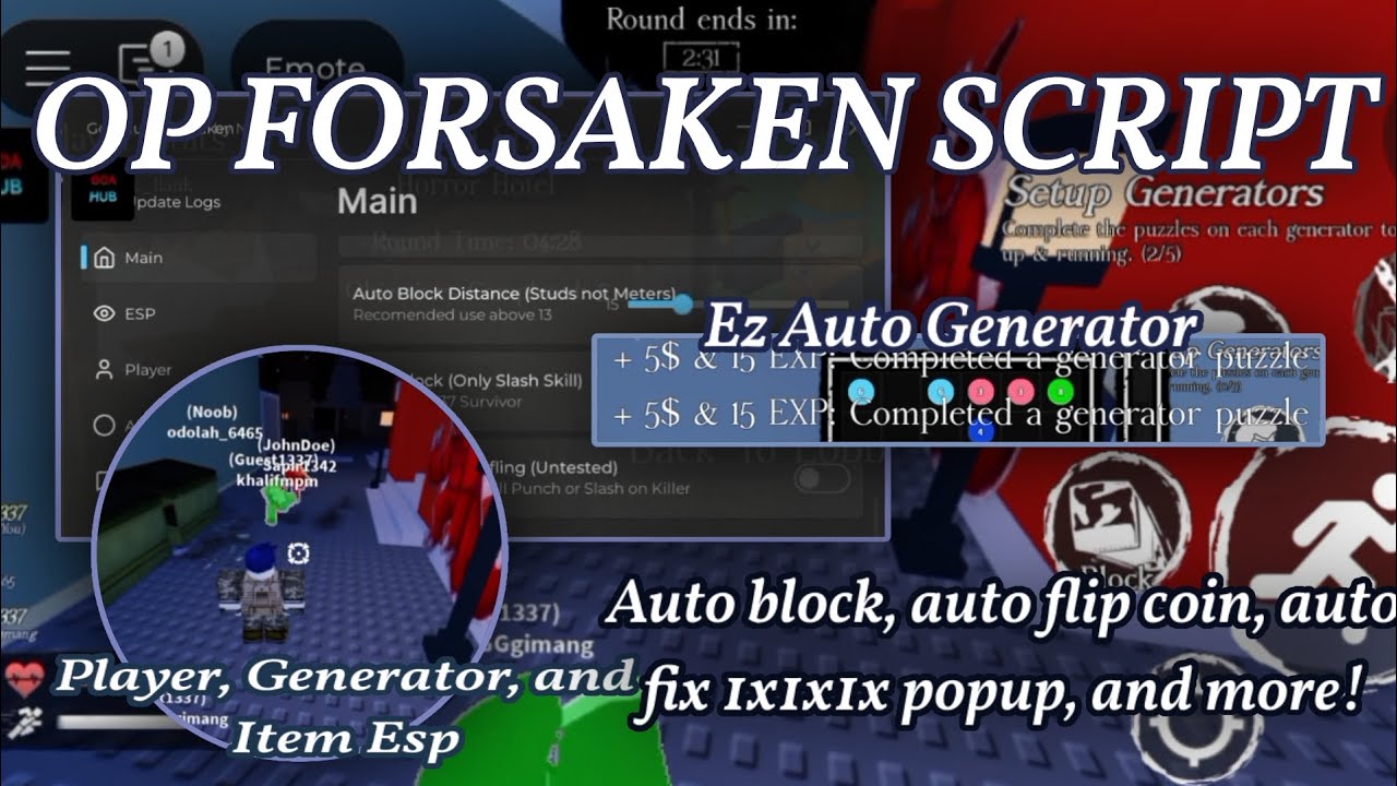 OP FORSAKEN SCRIPT || AUTO GENERATOR, AUTO BLOCK, AND MORE!! || GOAHUB