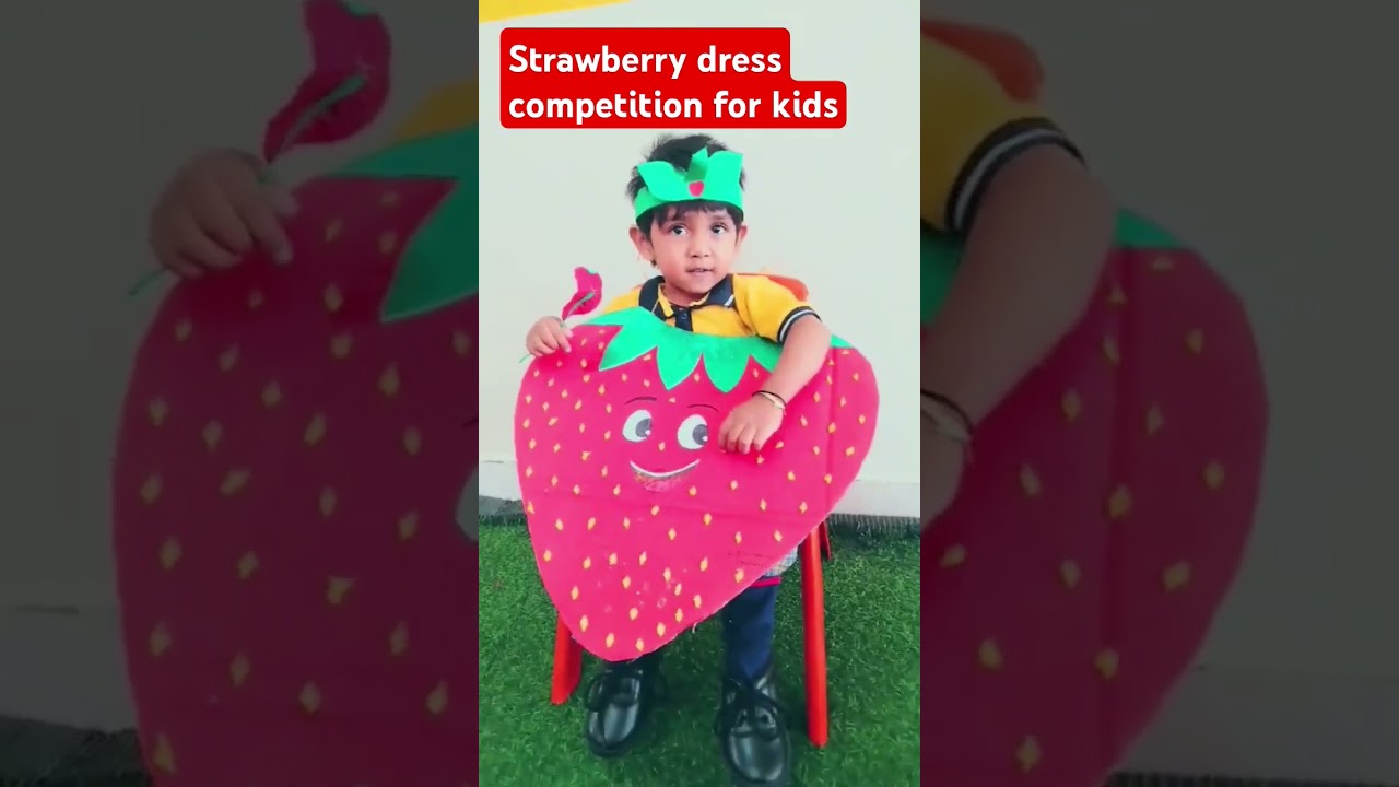 Strawberry dress |Fruits dress competition for kids| Fancy dress competition |how to make strawberry