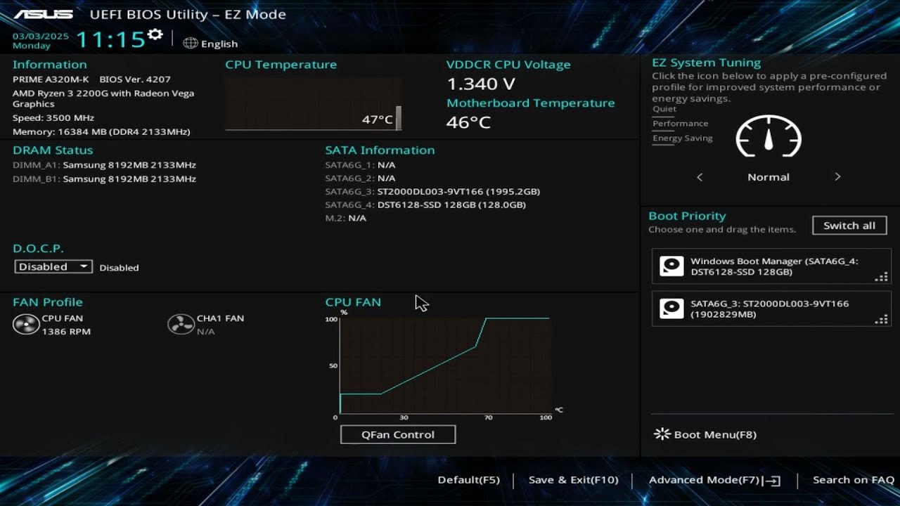 Update BIOS Asus Prime A320M-K