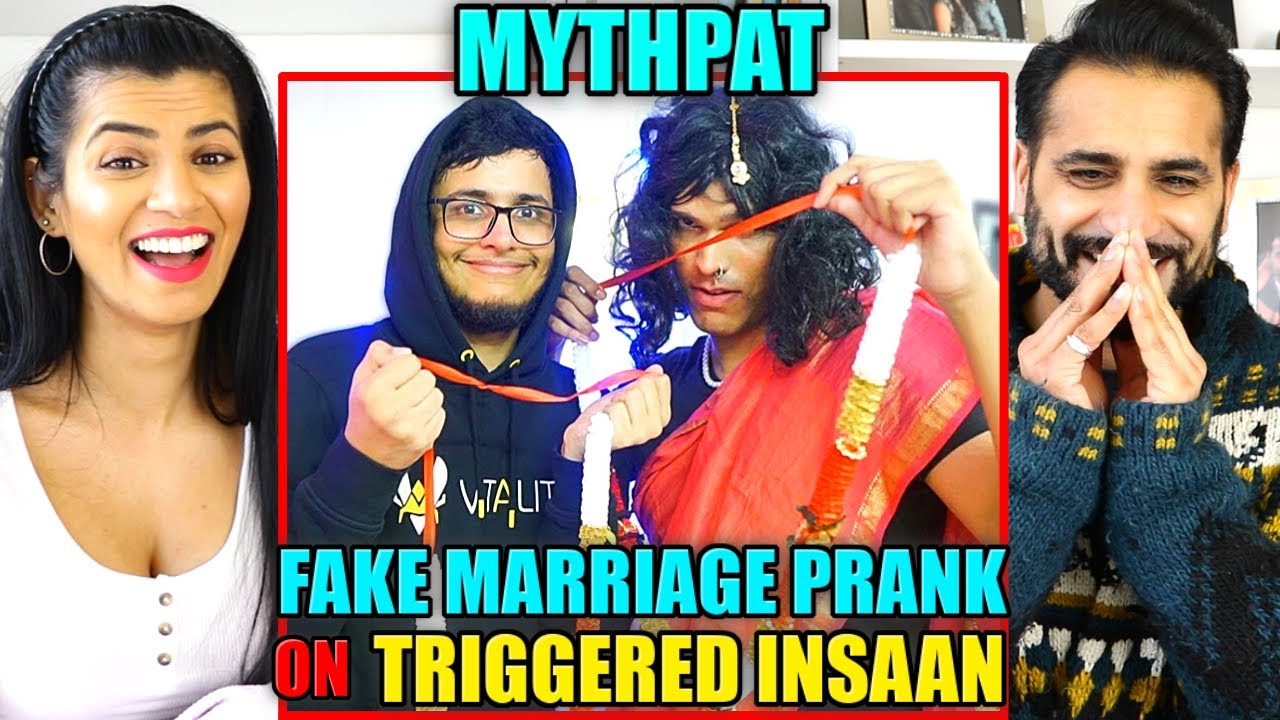 FAKE MARRIAGE PRANK on @Triggered Insaan | MYTHPAT | REACTION!!